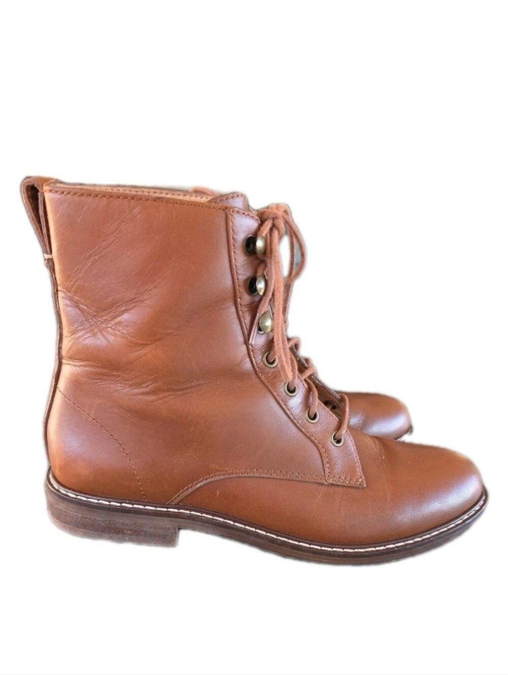 Madewell Luna Lace-up Combat Boot in Dried Maple, Size 7.5 Great Condition